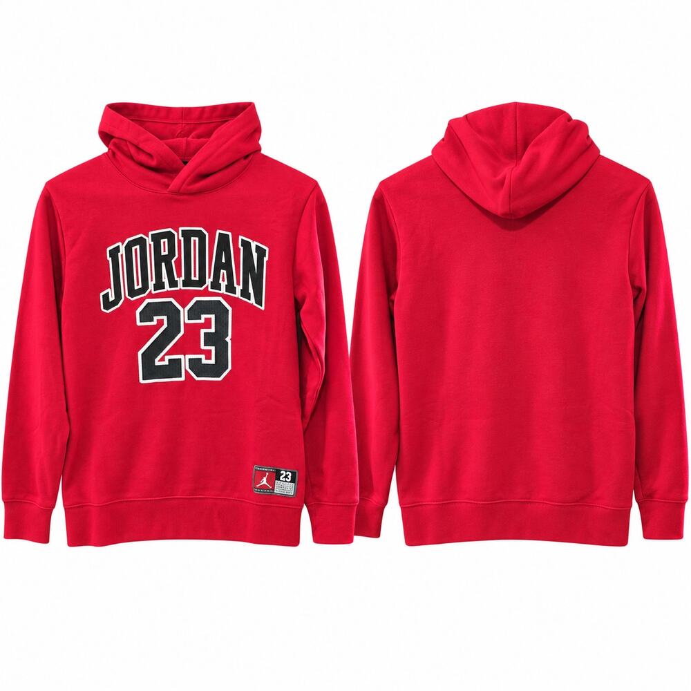 Jordan Jumpman Youth Boys Pullover Sweatshirt Hoodie Red Blk Large 12-13 Yrs NWT